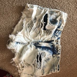 Distressed shorts